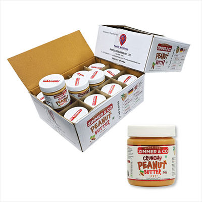 Zimmer &amp; Co Crunchy Peanut Butter 4.5 KG | Combo of 12 Jars 340G.