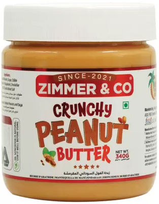 Zimmer &amp;amp; Co Crunchy Peanut Butter 4.5 KG | Combo of 12 Jars 340G. - Foto 2