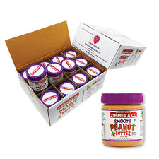 Zimmer &amp; Co Smooth Peanut Butter 4.5 KG | Combo of 12 Jars 340G.