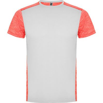 Zolder t-shirt s/xxl white/heather fluor coral ROCA66530501244