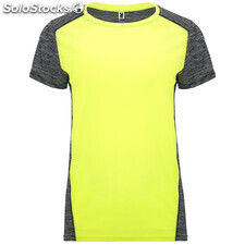Zolder woman t-shirt s/l fluor yello/heather black ROCA666303221243 - Photo 4