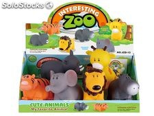 Zoo gumowe zwierzątka do kąpieli 6 szt 19,5 cm