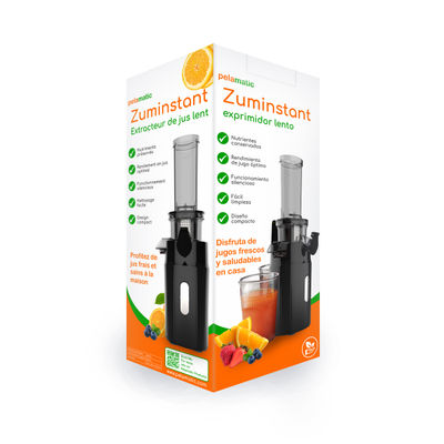 Zuminstant Compacto - Exprimidor eléctrico de zumo (Slow Juicer): Licuador - Foto 2