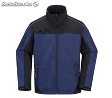 Zweifarbig Atmungsaktive Softshell-Jacke - M Blau